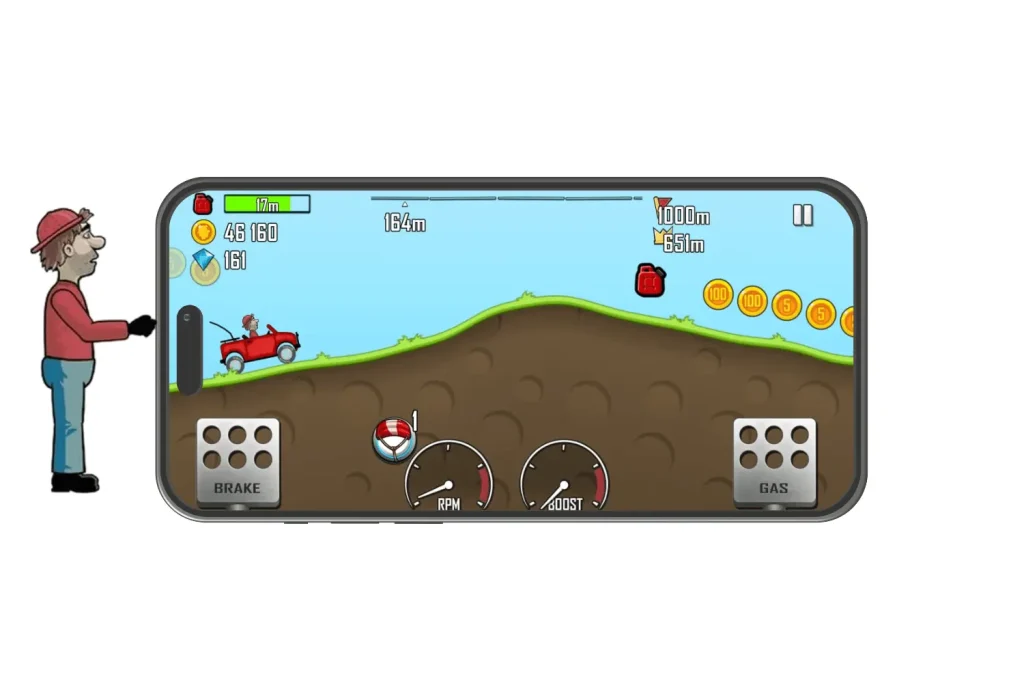 Hill Climb Racing MOD APK bumpy-roads
