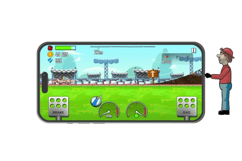 Hill Climb Racing MOD APK cartoonish-graphics