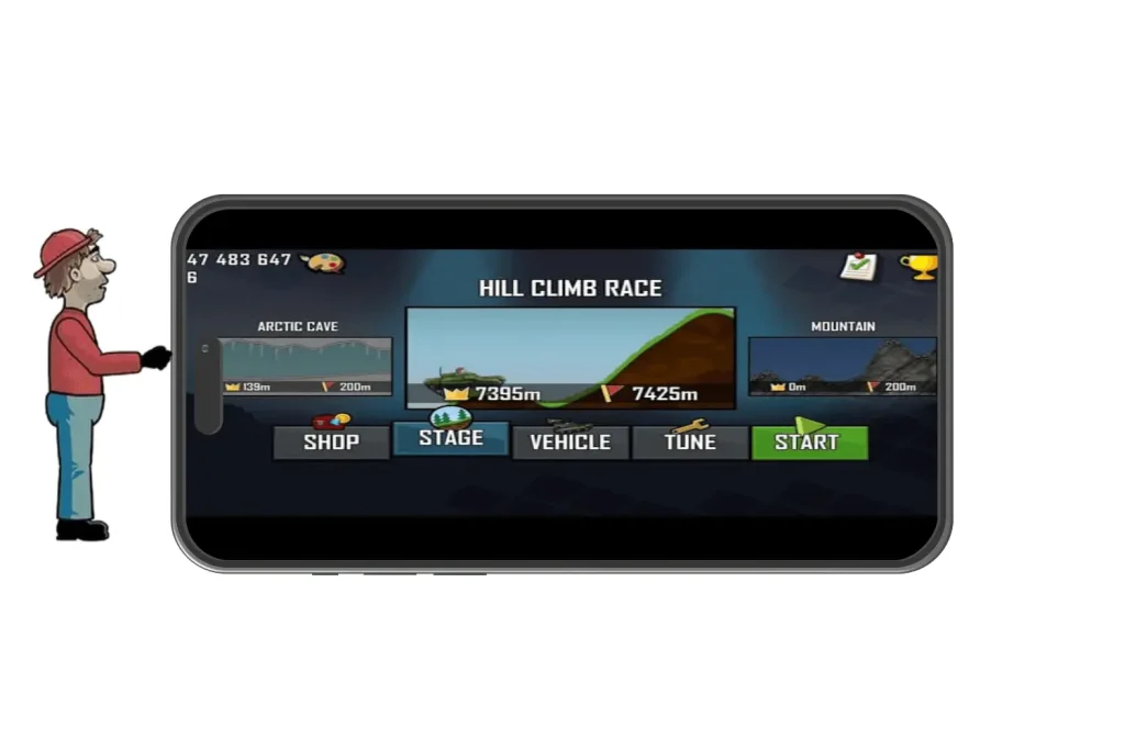 Hill Climb Racing MOD APK dynamic-race-track